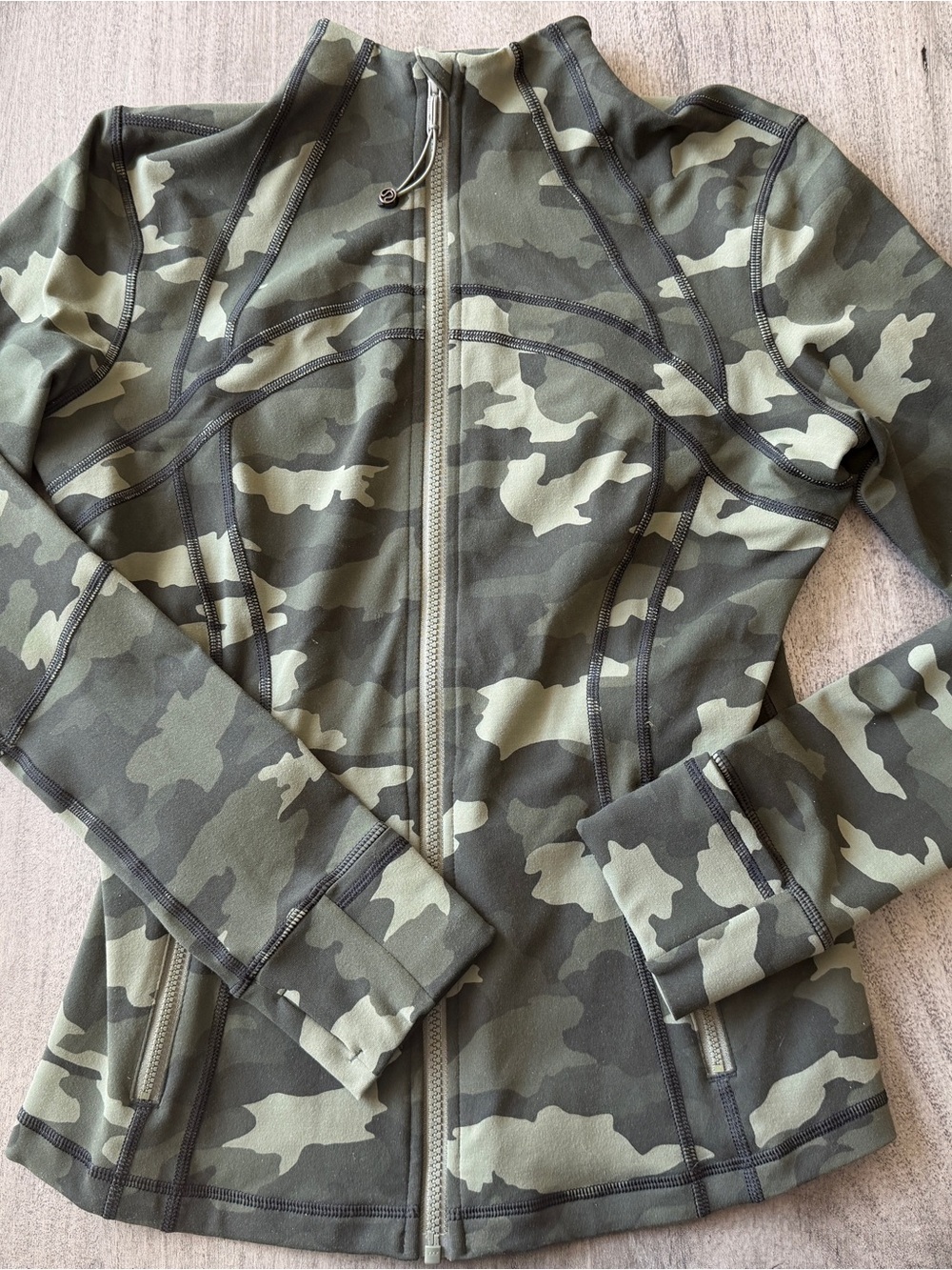 Define Jacket Nulu Camo Full-Zip Active Jacket - Olive Green